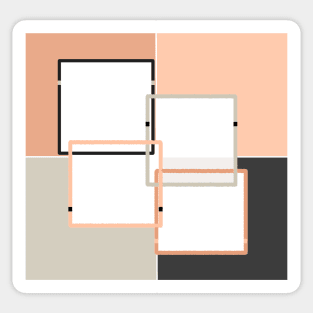 four square rooms Sticker